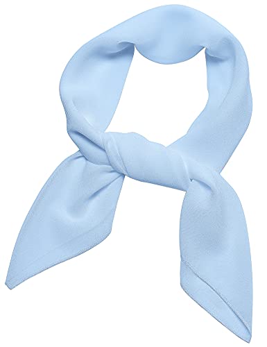 Womens Iightblue Chiffon Bridal Evening Soft Wrap Scarf Shawl 27.5x27.5(in)