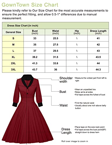 40s Vintage Women`s Black  Shawl Collar Vneckline Shirtwaist Swing Dress With Pockets - Gowntownvintage