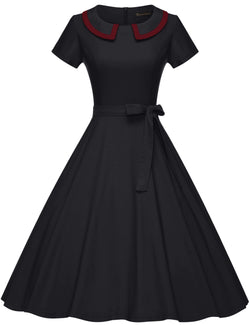 Peterpan Collar Swing Dress With Pockets