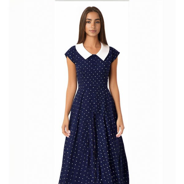 Polka Dot Swing Dress Gowntownvintage